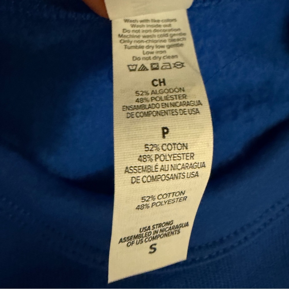 NWOT Bella+Canvas Eagles Royal Blue Crewneck Sweatshirt | Raglan S - Picture 8 of 8